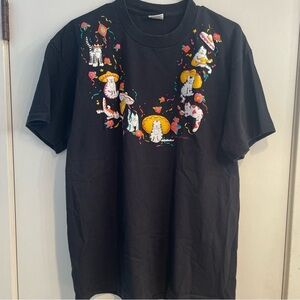 Vintage 90s Anvil Made In USA Lg Black Tails Of Fiesta Cats Kathie Single Stitch